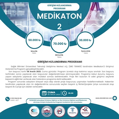 MEDİKATON’2 GİRİŞİMCİ HIZLANDIRMA PROGRAMI BAŞLIYOR !