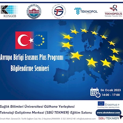 SBÜ TEKMER Tarafından AB Erasmus+ Programı Bilgilendirme Semineri Düzenlenecektir